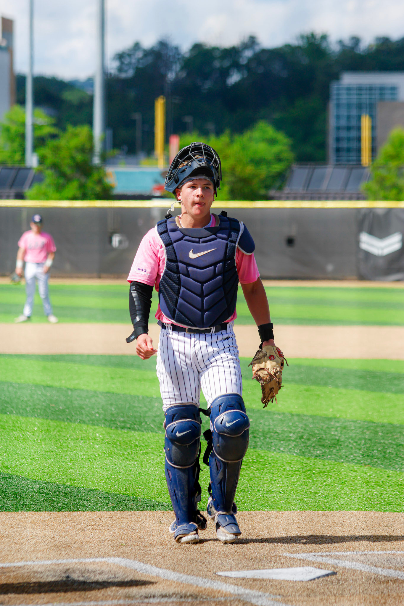 Andrew behind the plate